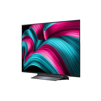 Zijaanzicht van LG OLED evo AI C5 4K Smart TV.