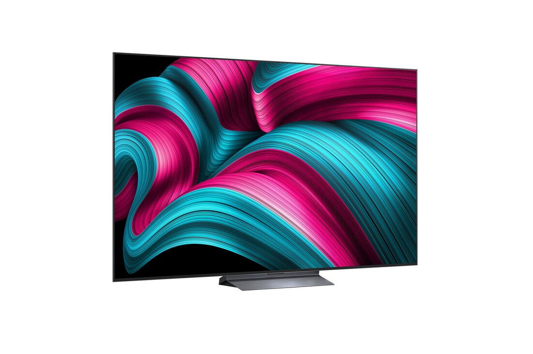 LG AI Magic Remote op de voorgrond. Het AI-knoppictogram is gemarkeerd. Op de achtergrond bevindt zich de LG webOS-gebruikersinterface. De muiscursor geeft aan dat de afstandsbediening in gebruik is. Text legt uit hoe de functies en bedieningselementen van de afstandsbediening het navigeren door webOS eenvoudig maken.