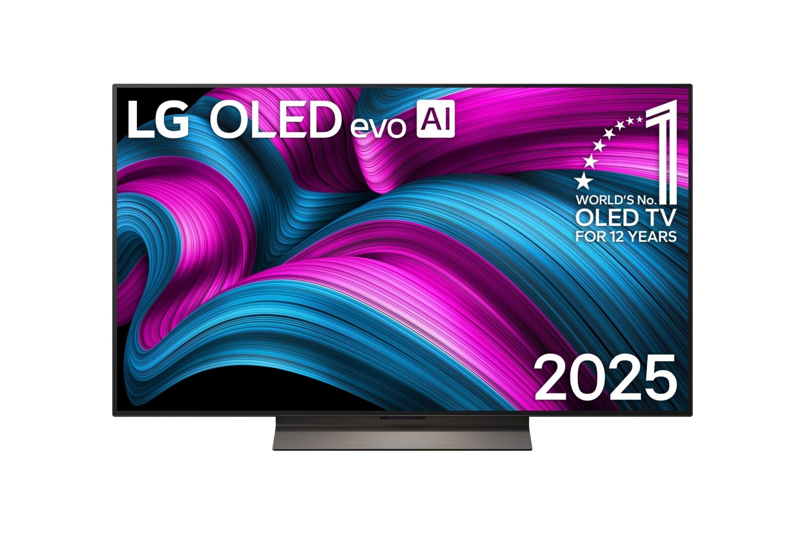 Front view with LG OLED evo AI