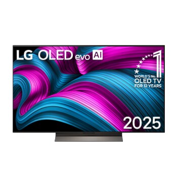 Front view with LG OLED evo AI