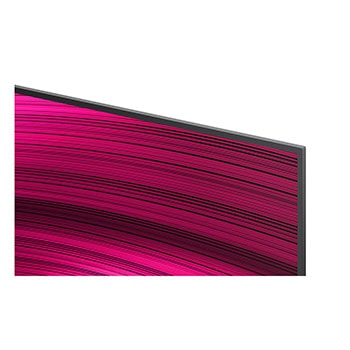 Woonkamerruimte met een aan de muur gemonteerde LG OLED TV. Op de tv is een bergketen te zien tegen een donkere avondhemel vol sterren. Deze scène is in tweeën gedeeld. De ene kant toont een saaiere, grijzere versie van het landschapsgelabelde Non Perfect Black-display. Aan de andere kant is het beeld aangenamer met een groter dynamisch bereik van zwart-wittinten. Dit is gelabeld met Perfect Black-display. Ook logocertificering is zichtbaar, Perfect Black Technology levert zwartniveaus kleiner dan of gelijk aan 0,24 nit tot 500 lux.