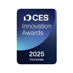 CES Innovation Awards-badge met een 2025 Honoree-vermelding.