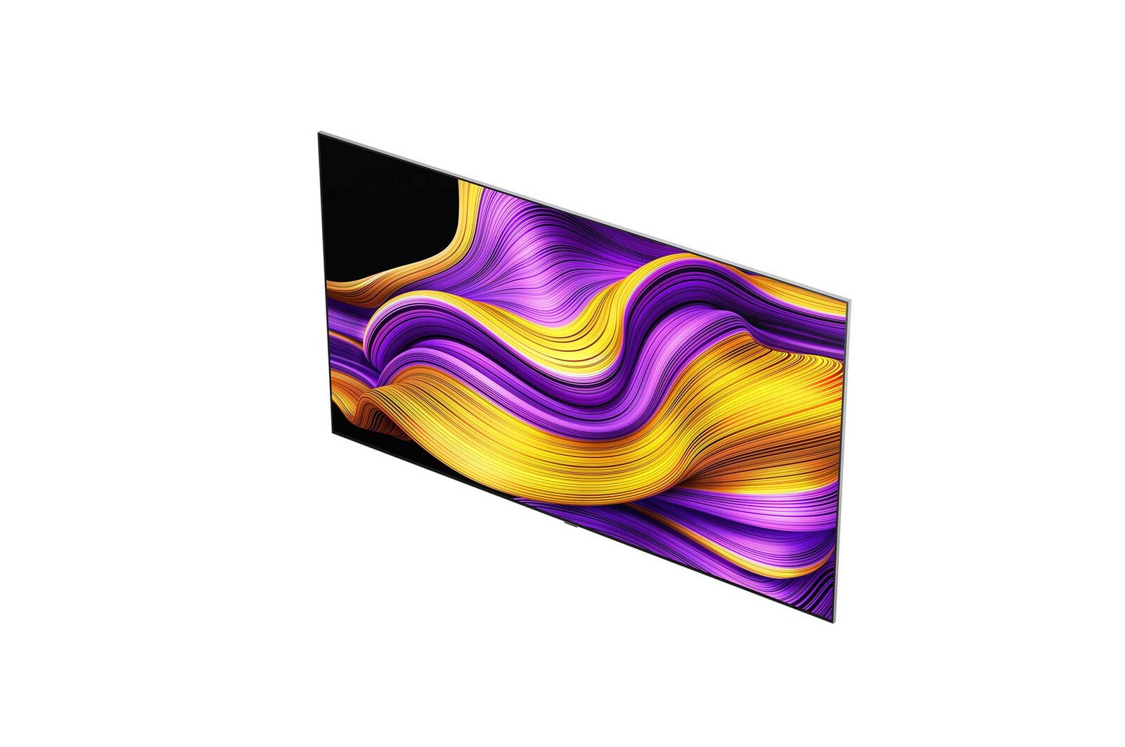 alpha 11 AI Processor Gen2 staat tegen een donkere achtergrond. Het gloeit met paars en blauw licht van binnenuit en verlicht de microchipcircuits eromheen. De titel vertelt hoe de processor die is toegewijd aan LG OLED evo 4K-kwaliteit, verbluffende kleuren en helderheid levert met precisie op pixelniveau. Prestatiestatistieken zijn zichtbaar. 6,7 keer grotere AI-neurale verwerking, NPU. 2,2 keer snellere werking, CPU. 3,6 keer verbeterde graphics, GPU.