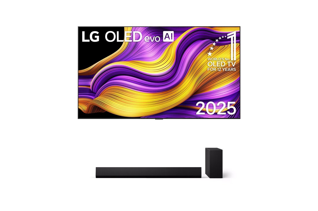 LG 77 inch LG OLED evo AI G5 4K Smart TV 2025 & DSG10TY 3.1 kanaal , OLED77G55LW.DSG10TY