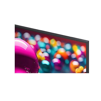 Before and after comparison of how LG 4K Super Upscaling improves image quality. Two panels showing the same image of a colorful bird sitting on a branch in a forest, panel on the right is faded out. The title talks about how 4K Super Upscaling enhances resolution, brightness and clarity. 