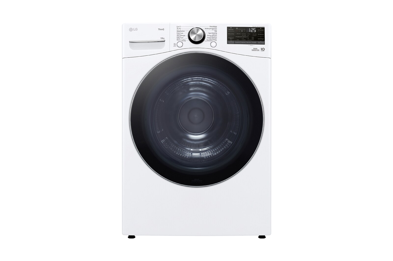 Voorkant van 18kg Droger RH18U8AVCW Wit | DUAL Inverter Heat Pump™ | AI DD™ | Auto Cleaning Condenser - RH18U8AVCW