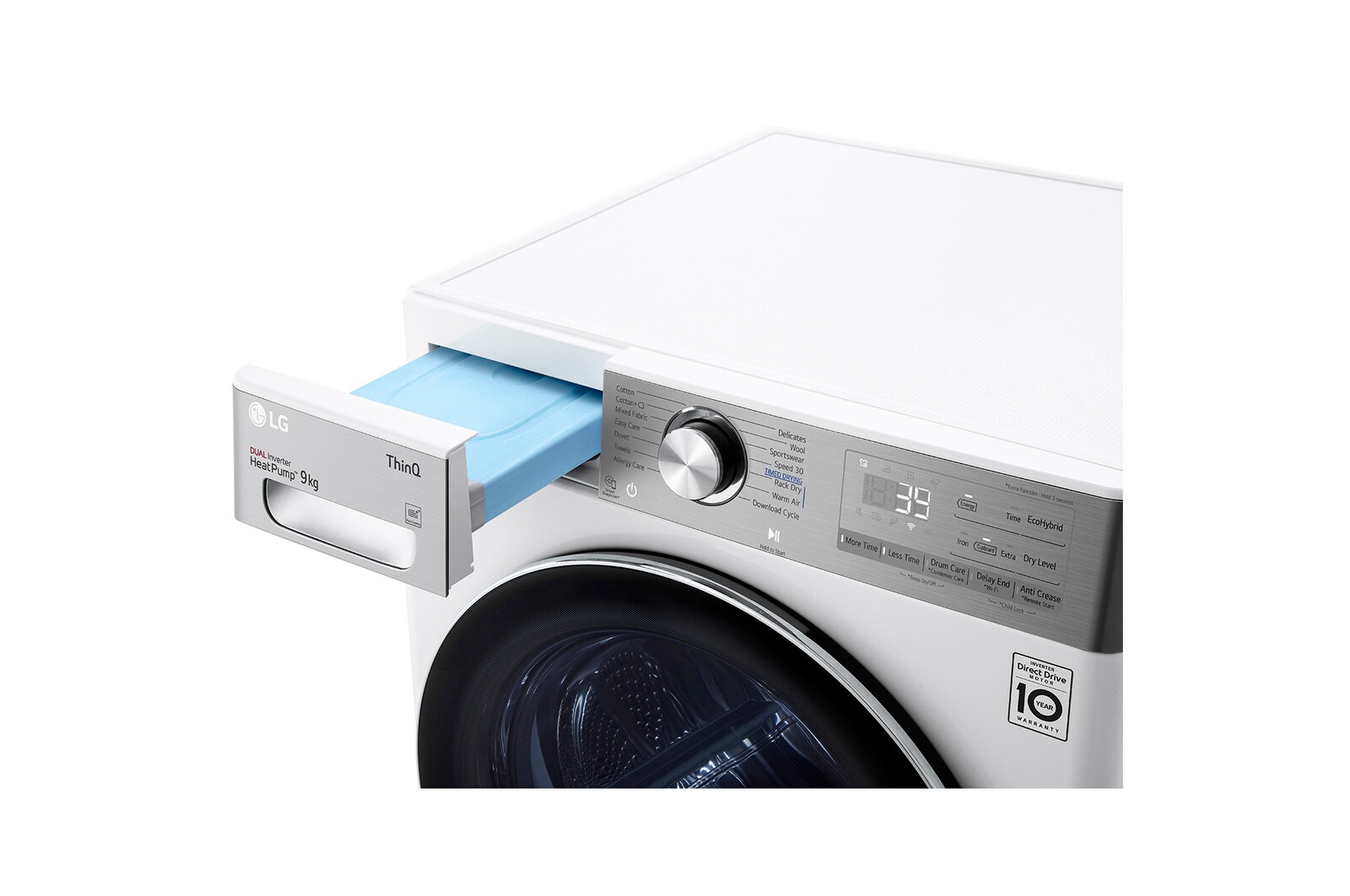 LG 9kg Droger RH90V9AV2QR Wit | 6 Motion DD | ThinQ | Auto Cleaning Condenser | LG NL, RH90V9AV2QR