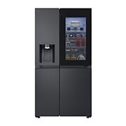 Voorkant van 628L Amerikaanse koelkast Zwart | Door In Door™ | InstaView™ | ThinQ™ - GSXE81EVBD