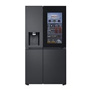 Voorkant van 628L Amerikaanse koelkast Zwart | InstaView™ | DoorCooling+™ | UVNano™ - GSXE91EVAD