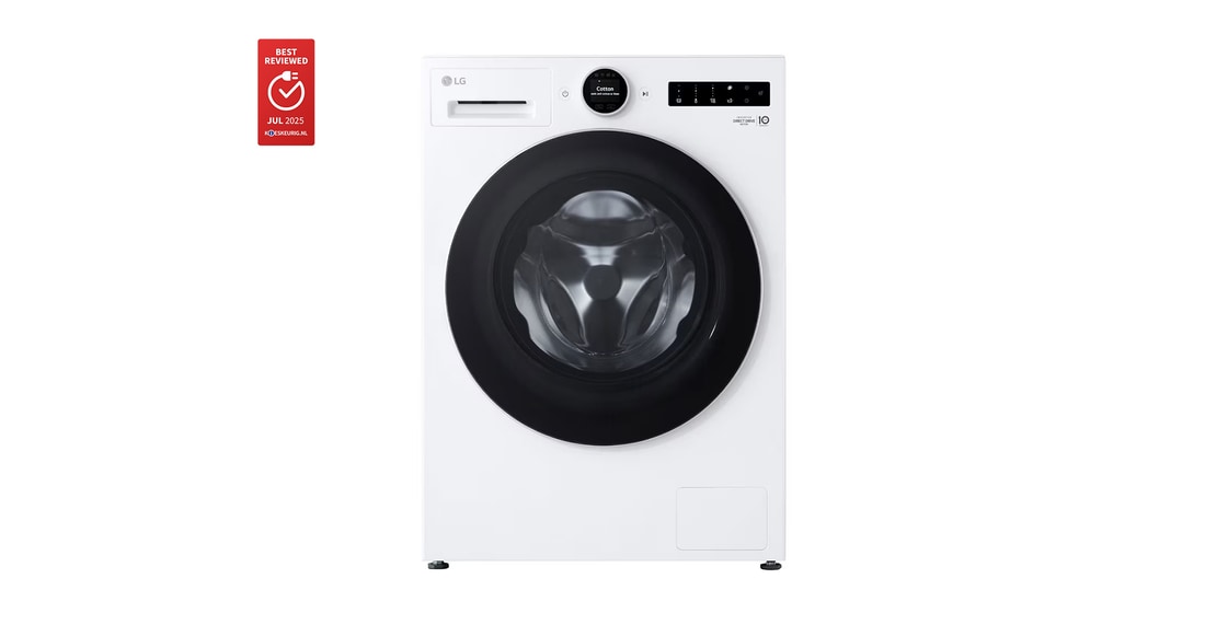 LG 9kg Wasmachine F4WX809Y Wit | AI DD™ | Steam™ | TurboWash™| LGNL, F4WX809Y
