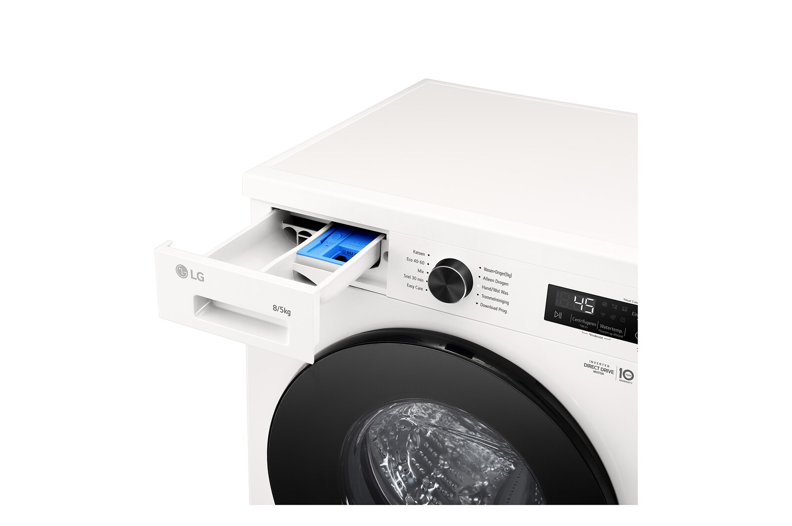 LG 8/5kg Was-droogcombinatie Wit 6 motion DD™ Steam™ ThinQ™, W4X1085NWB
