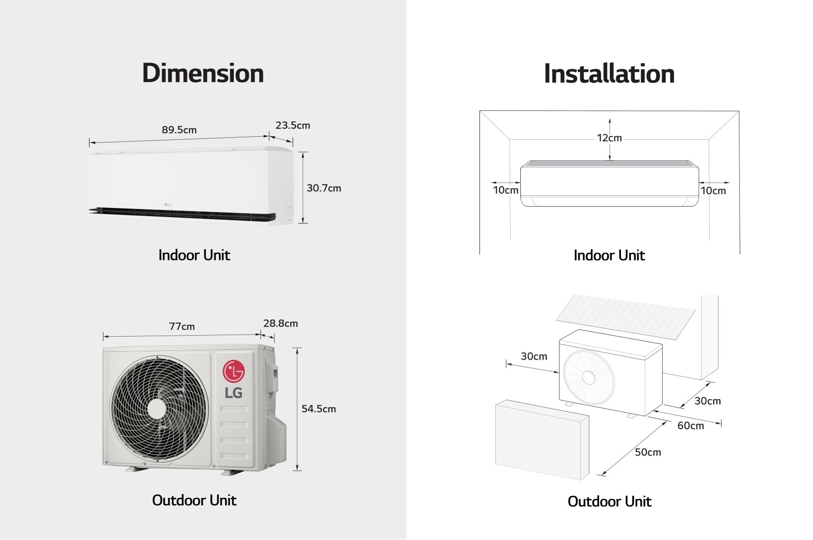 LG DUALCOOL Deluxe, 2.5kW, stijlvol design en comfortabele luchtstroom, H09S1D