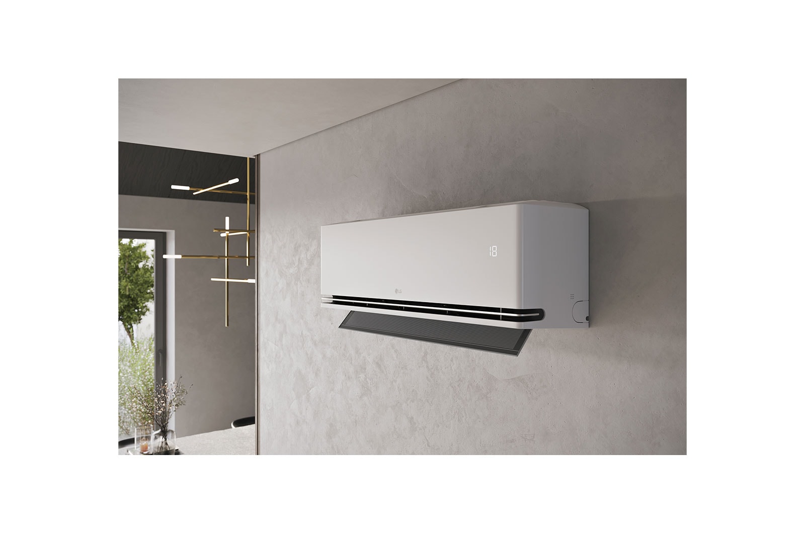 LG DUALCOOL Premium,  2.5kW, stijlvol design en comfortabele luchtstroom , H09S1P