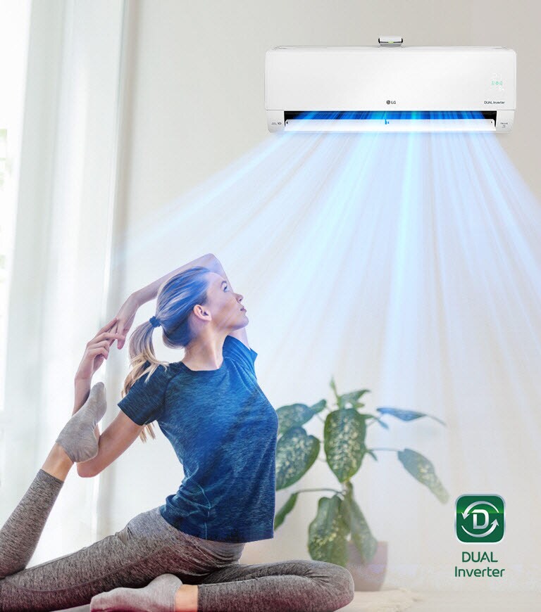 Feature card van 3.5kW, DUALCOOL Deluxe, luxe airconditioning met DUAL Inverter en Uvnano™ DC12RK.NSJ