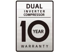 Het DUAL Inverter 10 jaar garantie-logo