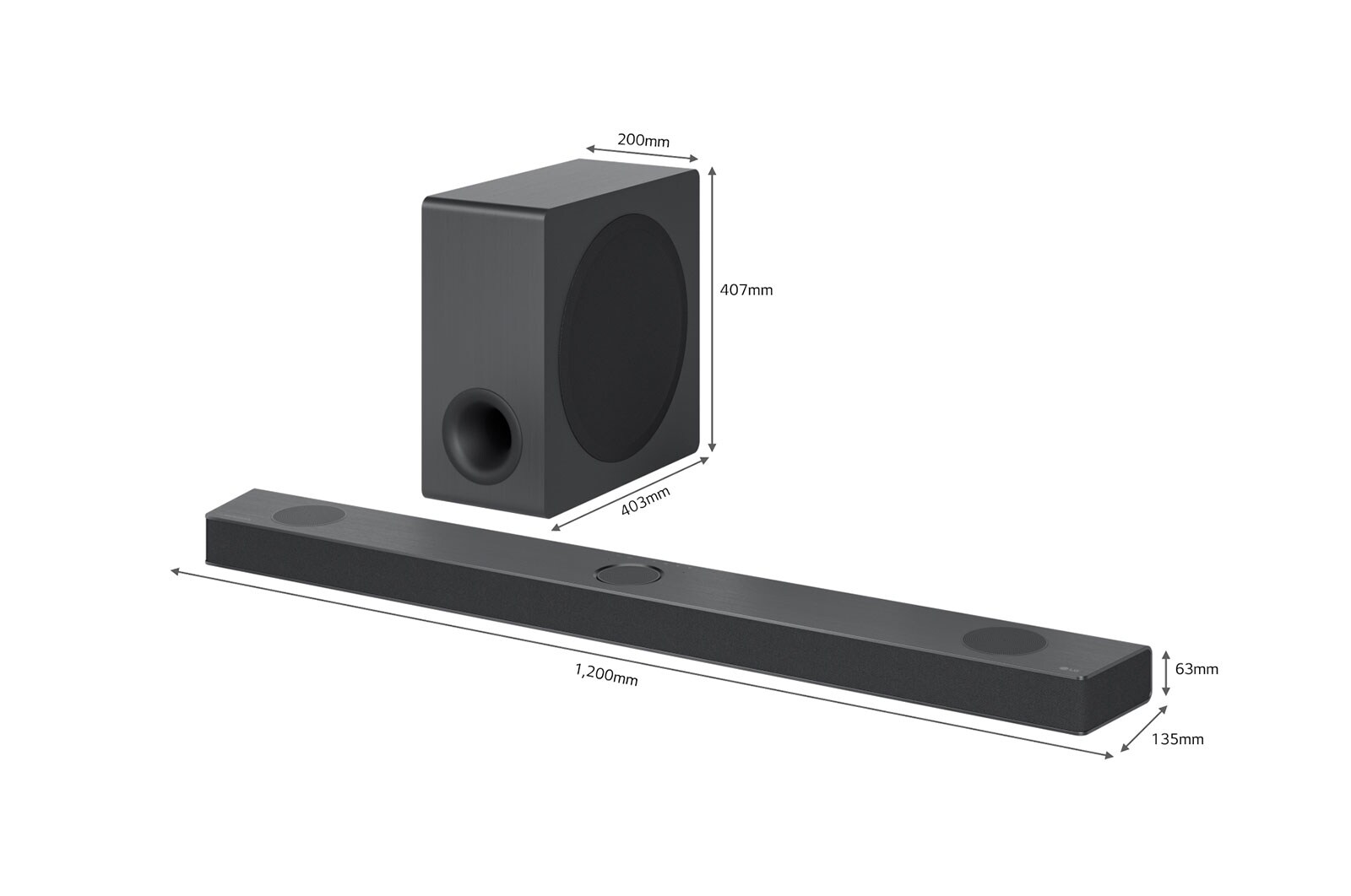 LG Soundbar voor TV met Dolby Atmos 5.1.3 kanaal DS90QY  , DS90QY