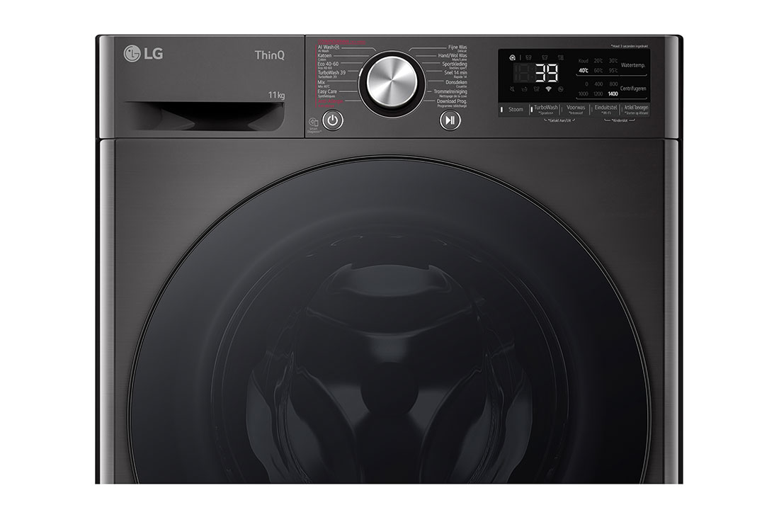 LG 11kg Wasmachine F4WR7011SYB + 9kg Droger RH90V9ZVEN Zwart, F4WR7011SYB.RH9ZVEN