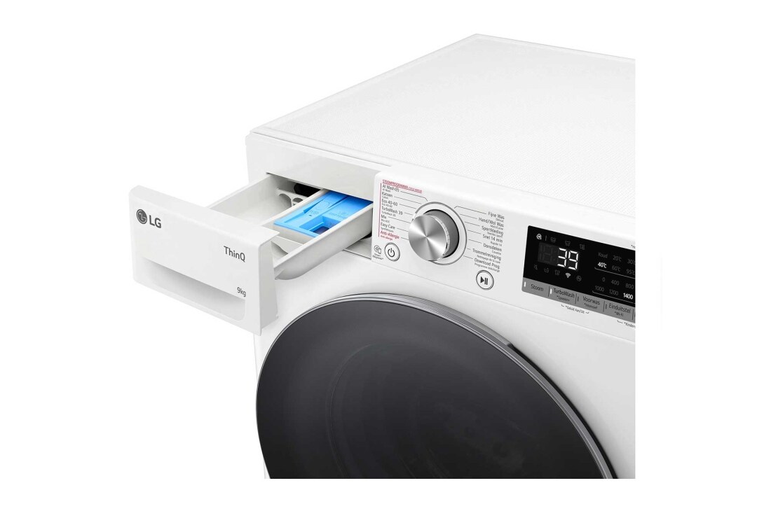 LG 9kg Wasmachine GC3R709S1 + 8kg Droger RH80V9AV4N Wit , GC3R709S1.RH9AV4N