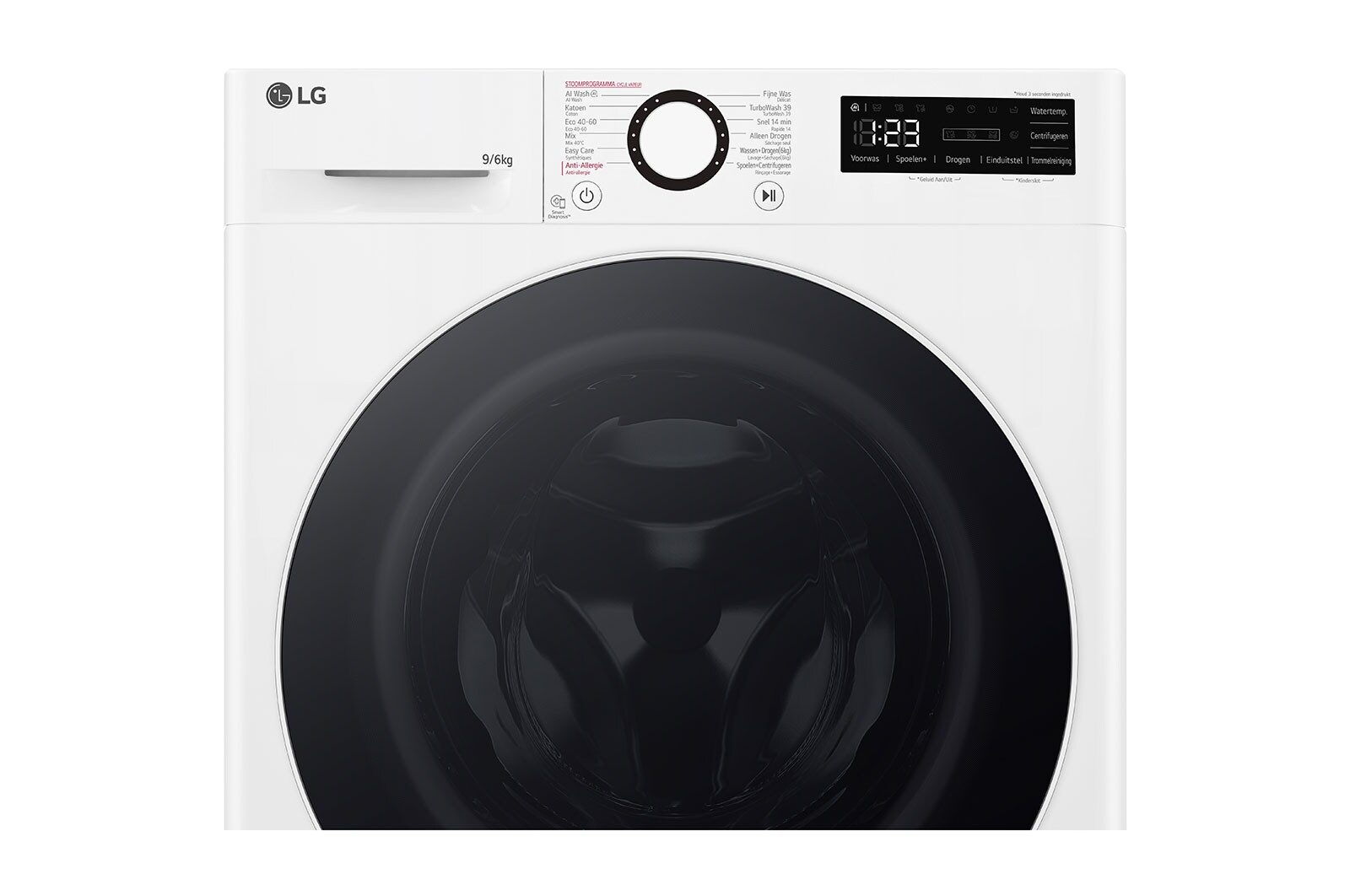LG 9kg/6kg Wasdroogcombinatie Wit| AI DD™ | Steam+™ | A-10%, GD3R509S0