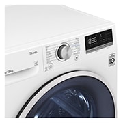 LG 9kg DUAL Inverter Warmtepomp Droger Wit | Eco Hybrid™ | Allergy Care™ | Auto Cleaning Condenser, RH90V5AV6N