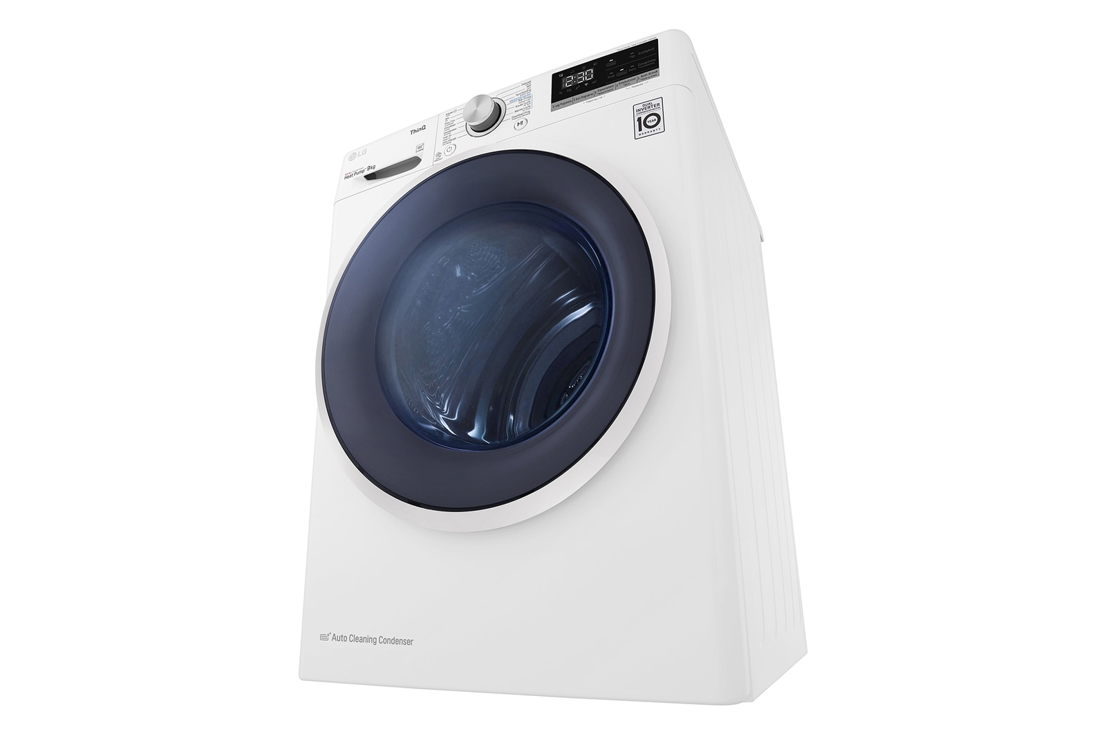 LG 9kg DUAL Inverter Warmtepomp Droger Wit | Eco Hybrid™ | Allergy Care™ | Auto Cleaning Condenser, RH90V5AV6N