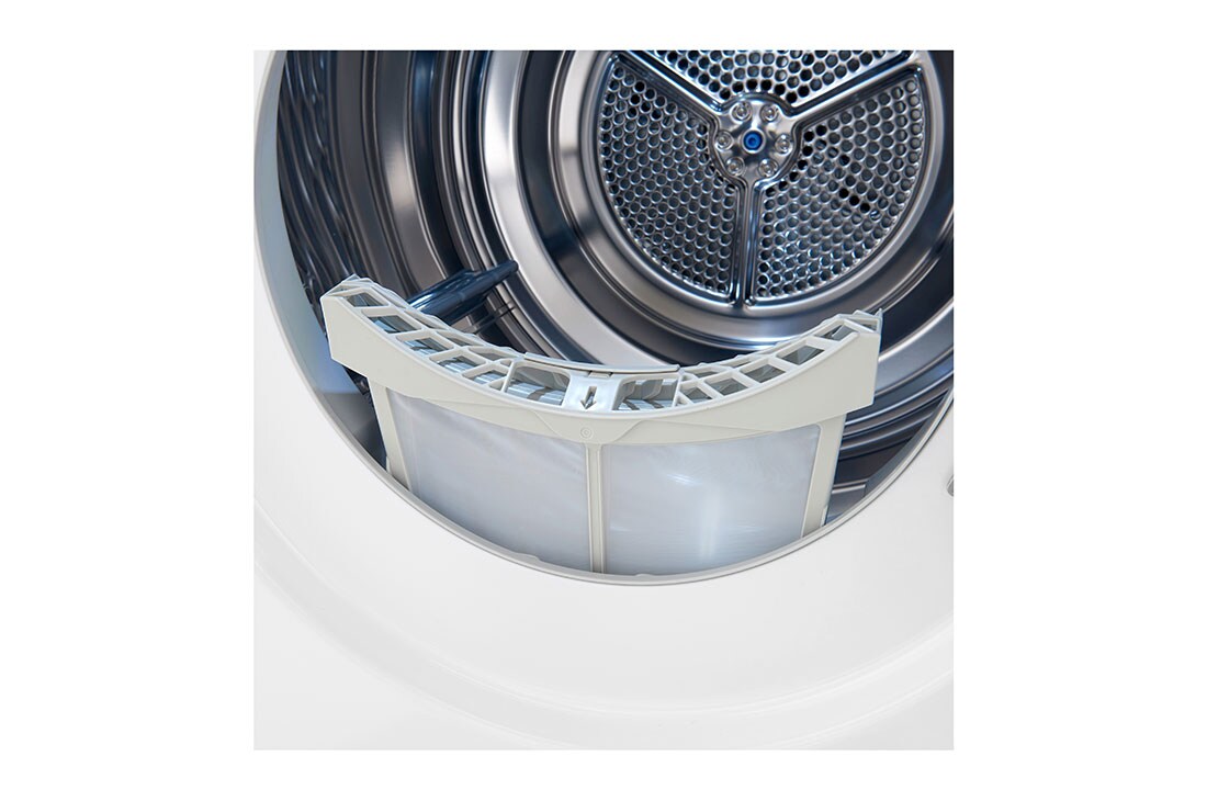 LG 9kg DUAL Inverter Warmtepomp Droger Wit | Eco Hybrid™ | Allergy Care™ | Auto Cleaning Condenser, RH90V9AV3N