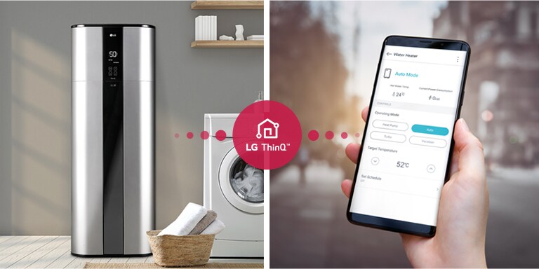 Feature card van 200L, LG Inverter warmtepompboiler, stil en energiezuinig met strak design WH20S.F5