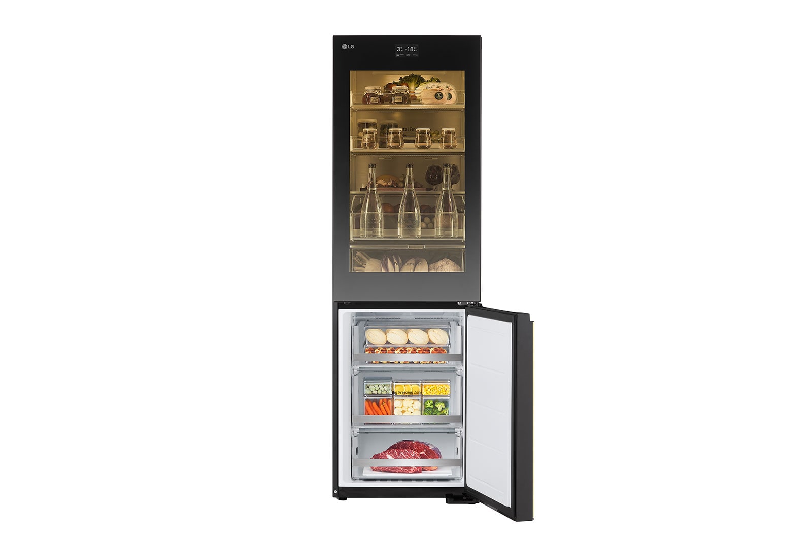 LG 352L Koelkast en vriezer GBG719MDNN Wit | MoodUP™ | InstaView™ | ThinQ™ | LG NL, GBG719MDNN