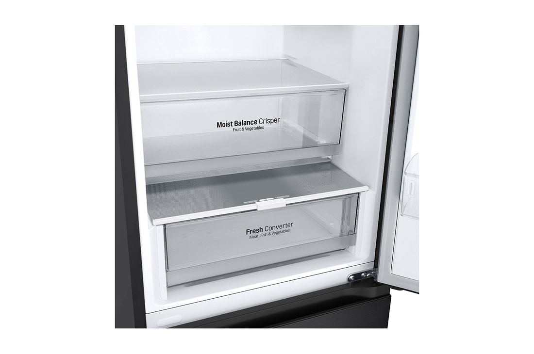 LG 344L Koelkast en vriezer Zwart | LinearCooling™ | DoorCooling+™ | Smart Inverter Compressor, GBV3100AEP