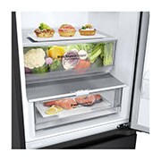 LG 344L Koelkast en vriezer Zwart | LinearCooling™ | DoorCooling+™ | Inverter Linear Compressor, GBV3100AEP