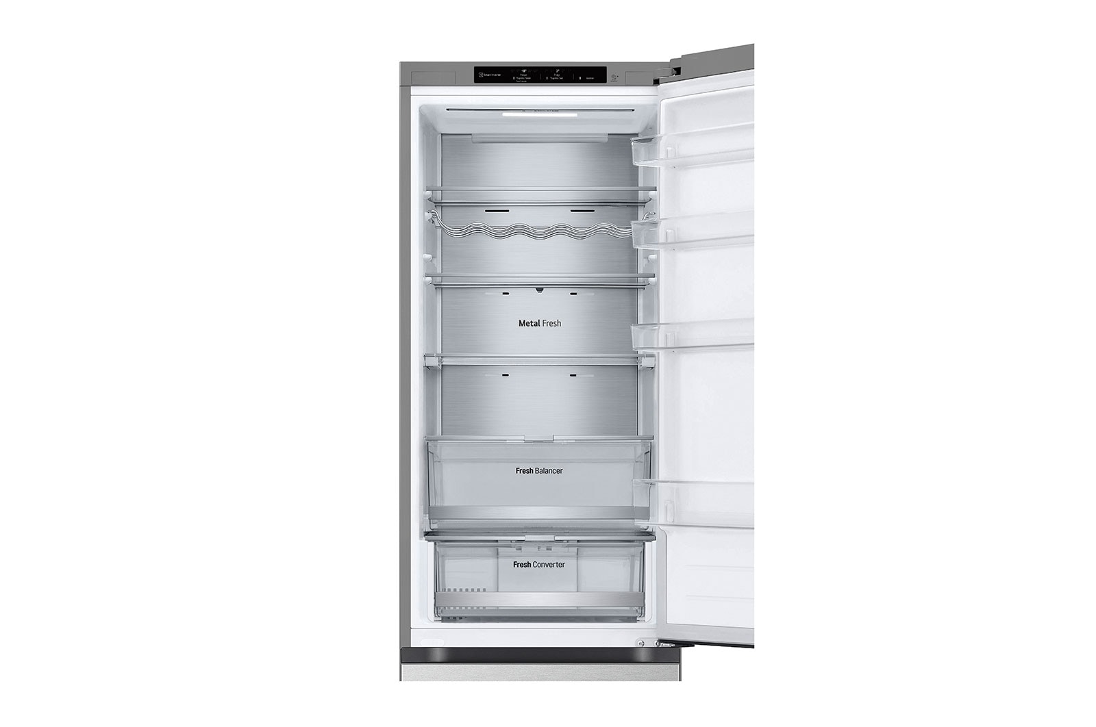 LG 387L Koel-vries combinatie GBV7280AMB Silver | DoorCooling+™ | FRESHConverter™ | FRESHBalancer™ | LG NL, GBV7280AMB