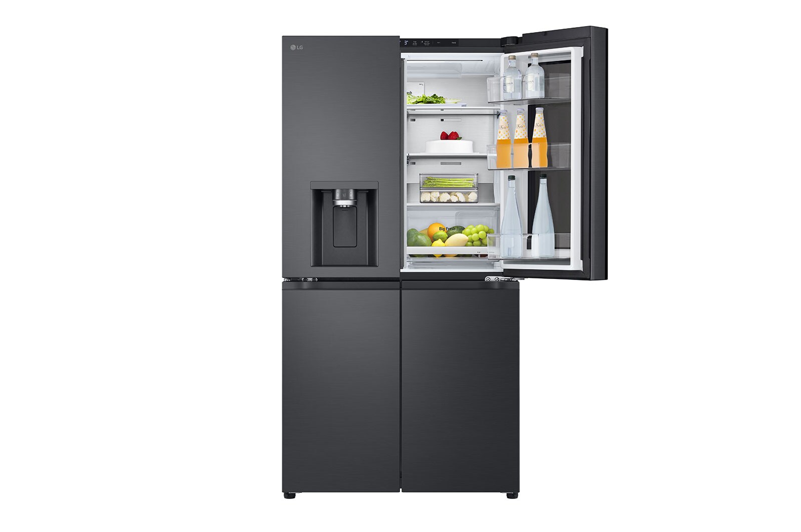 LG 638L Amerikaanse koelkast Zwart | InstaView™ | DoorCooling+™ | Craft Ice™, GMG960EVEE