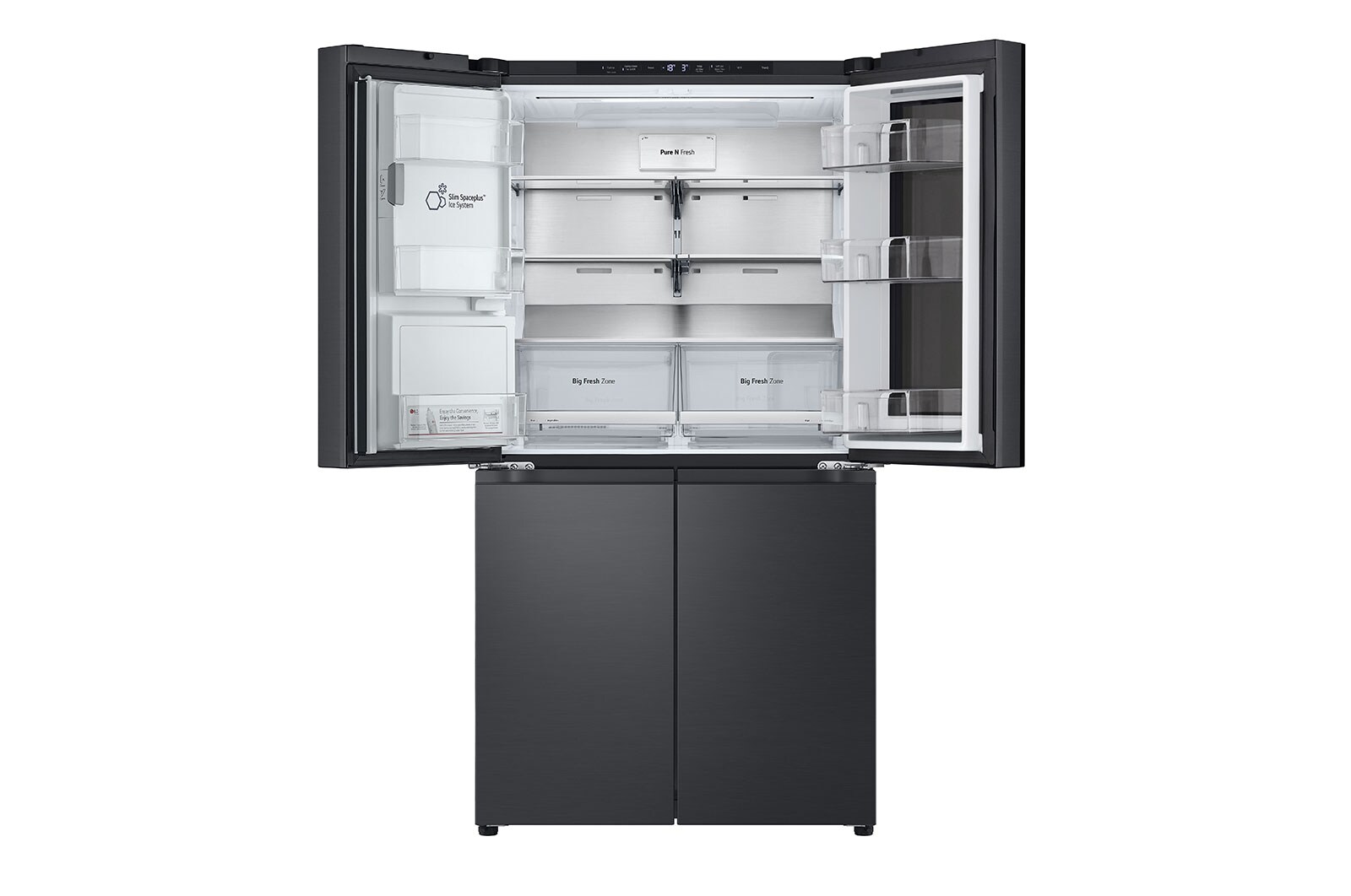 LG 638L Amerikaanse koelkast Zwart | InstaView™ | DoorCooling+™ | Craft Ice™, GMG960EVEE