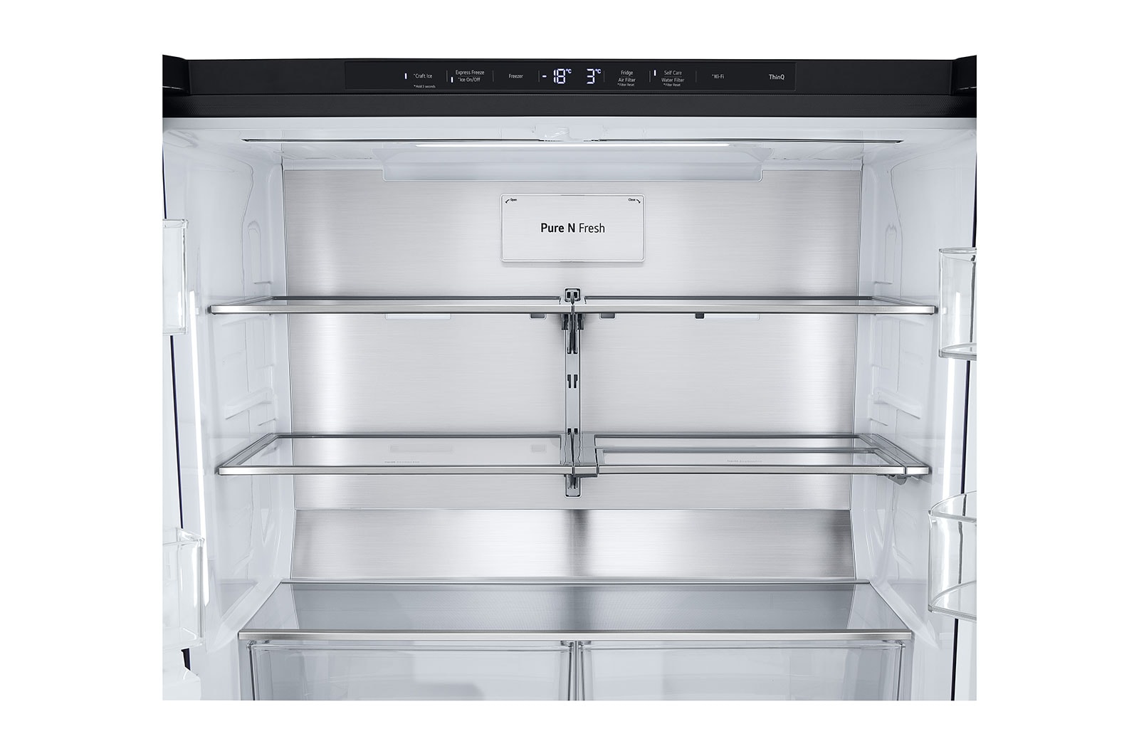 LG 638L Amerikaanse koelkast Zwart | InstaView™ | DoorCooling+™ | Craft Ice™, GMG960EVEE