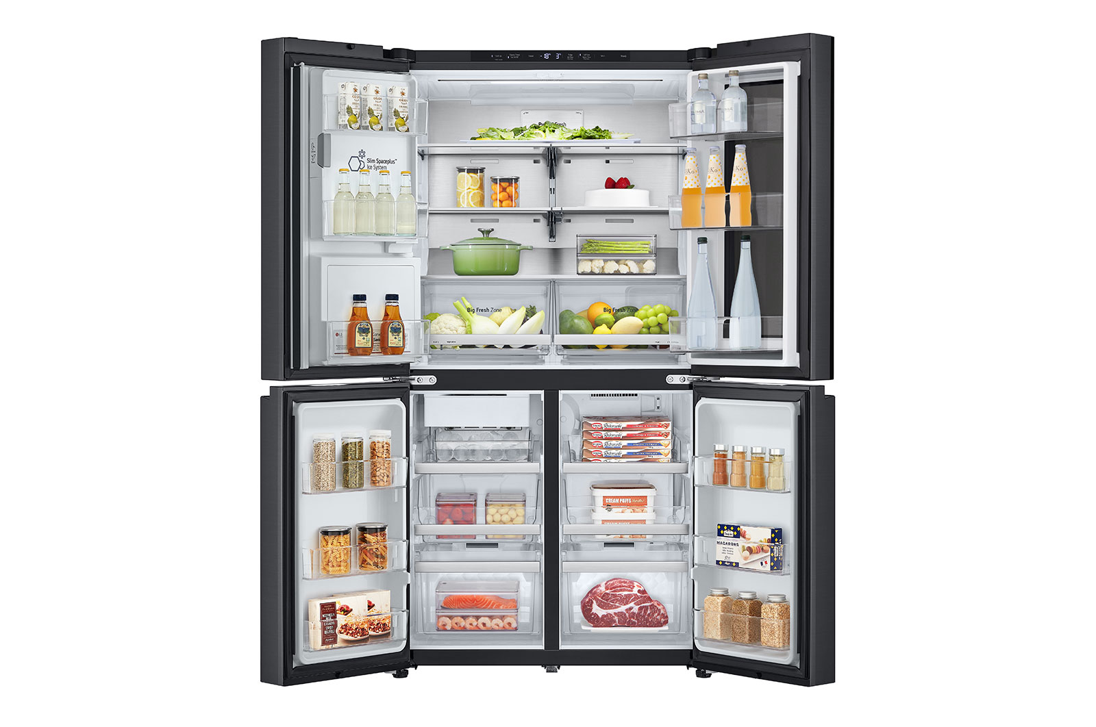 LG 638L Amerikaanse koelkast Zwart | InstaView™ | DoorCooling+™ | Craft Ice™, GMG960EVEE