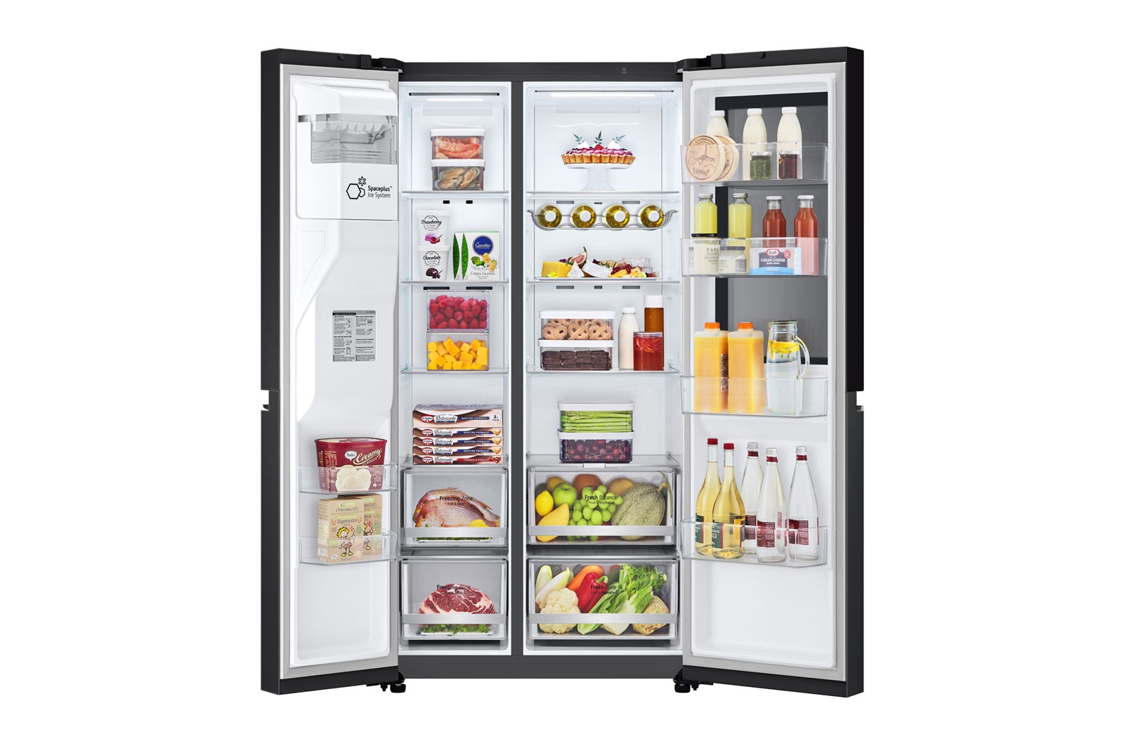 LG 628L Amerikaanse koelkast Zwart | InstaView™ | ThinQ™ | DoorCooling+™, GSGV80EPLD