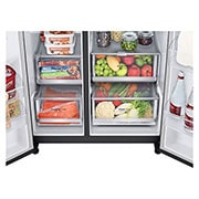 LG 628L Amerikaanse koelkast Zwart | InstaView™ | ThinQ™ | DoorCooling+™, GSGV80EPLD