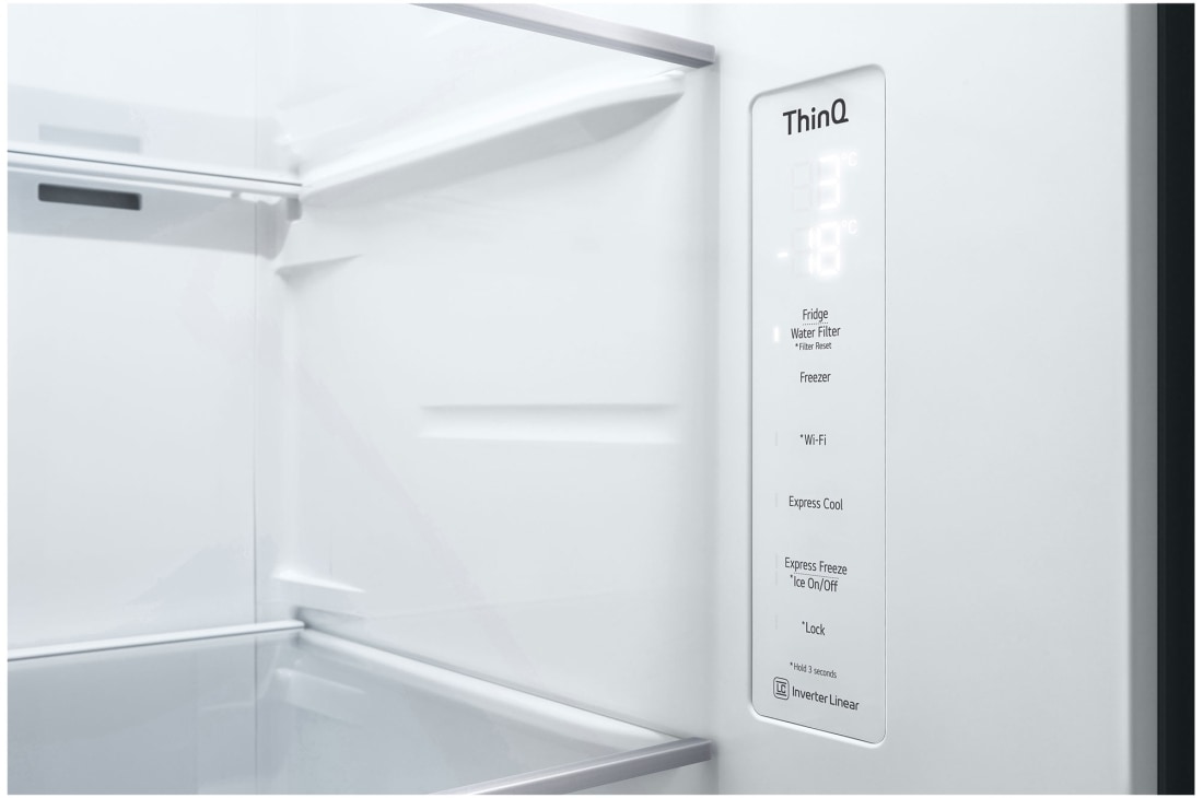 LG 628L Amerikaanse koelkast Zwart | InstaView™ | ThinQ™ | DoorCooling+™, GSGV80EPLD