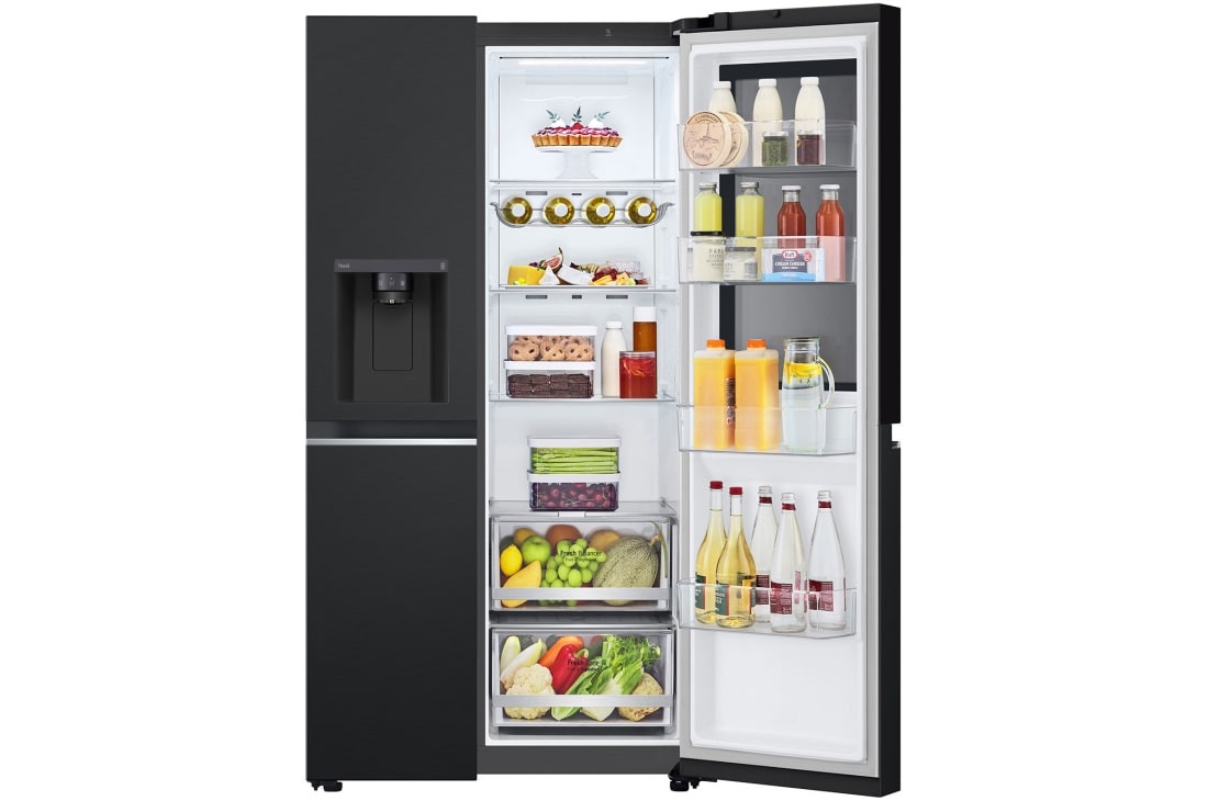 LG 628L Amerikaanse koelkast Zwart | InstaView™ | ThinQ™ | DoorCooling+™, GSGV80EPLD