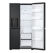 LG 641L Amerikaanse koelkast Zwart | ThinQ™ | Uvnano™ | FRESH Converter™, GSLC41EPPE