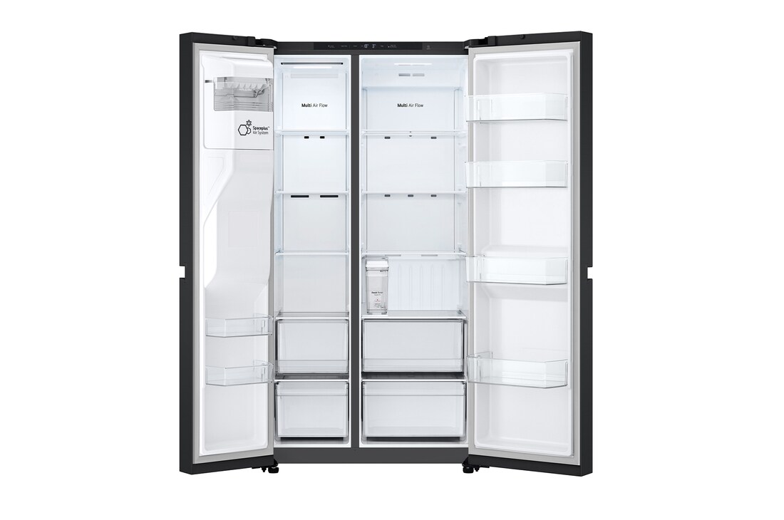 LG 641L Amerikaanse koelkast Zwart | ThinQ™ | Uvnano™ | FRESH Converter™, GSLC41EPPE