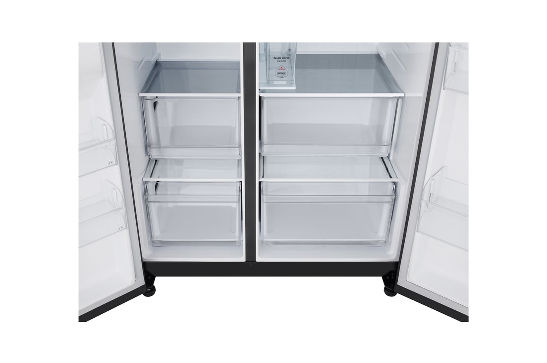 LG 641L Amerikaanse koelkast Zwart | ThinQ™ | Uvnano™ | FRESH Converter™, GSLC41EPPE