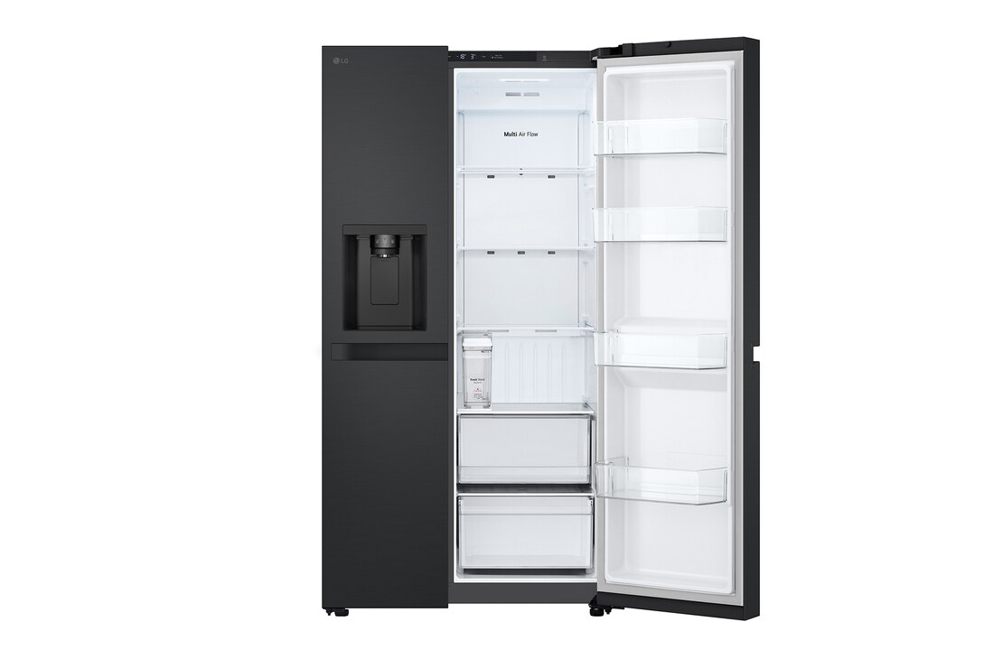 LG 641L Amerikaanse koelkast Zwart | ThinQ™ | Uvnano™ | FRESH Converter™, GSLC41EPPE