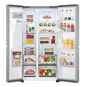 LG 628L Amerikaanse koelkast Zilver | ThinQ™ | Uvnano™ | FRESH Converter™, GSLE81PYBD
