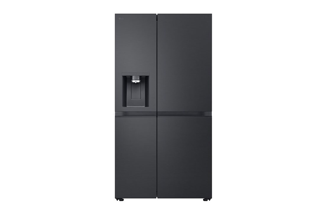 Voorkant van 628L Amerikaanse koelkast Zwart | ThinQ™ | Uvnano™ | FRESH Converter™ - GSLE91EVAC
