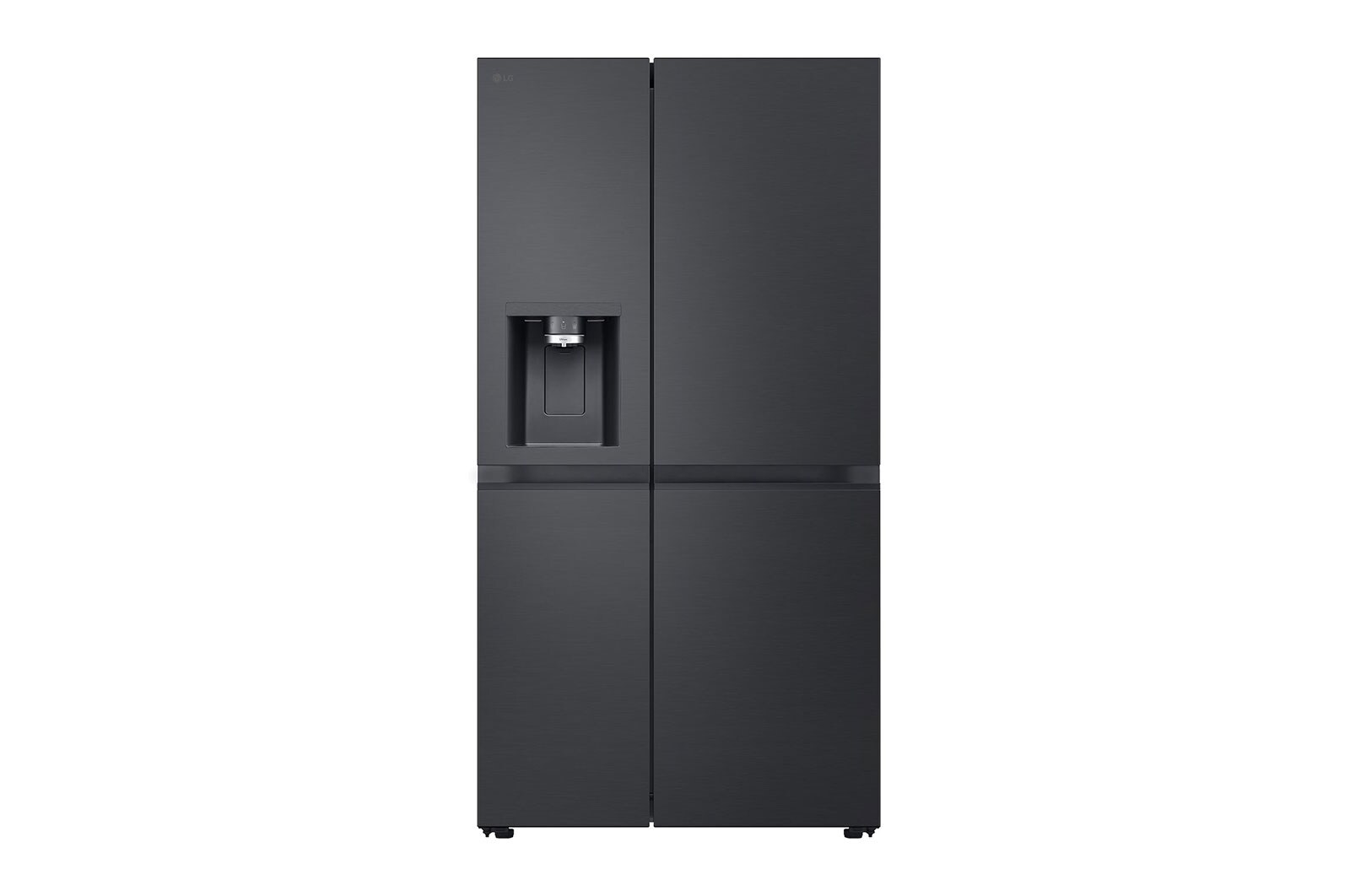 Voorkant van 628L Amerikaanse koelkast Zwart | ThinQ™ | Uvnano™ | FRESH Converter™ - GSLE91EVAC