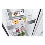 LG 386L Koelkast vrijstaand Antraciet | DoorCooling+™ | LinearCooling™ | FRESHBalancer™, GLM71MCCSF