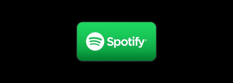 Er is één blok met Spotify-logo.