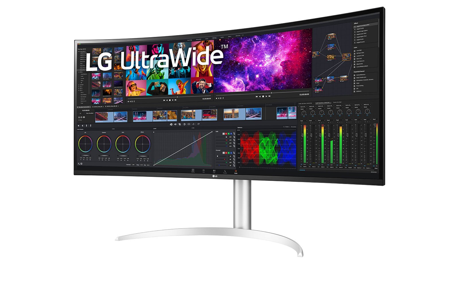 LG 39,7" Gebogen UltraWide™ 5K2K Nano IPS-scherm, 40WP95C-W