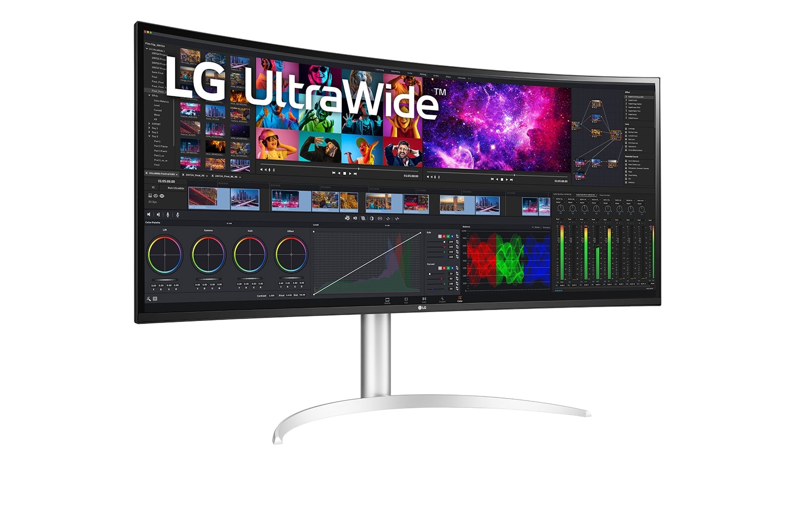 LG 39,7" Gebogen UltraWide™ 5K2K Nano IPS-scherm, 40WP95C-W